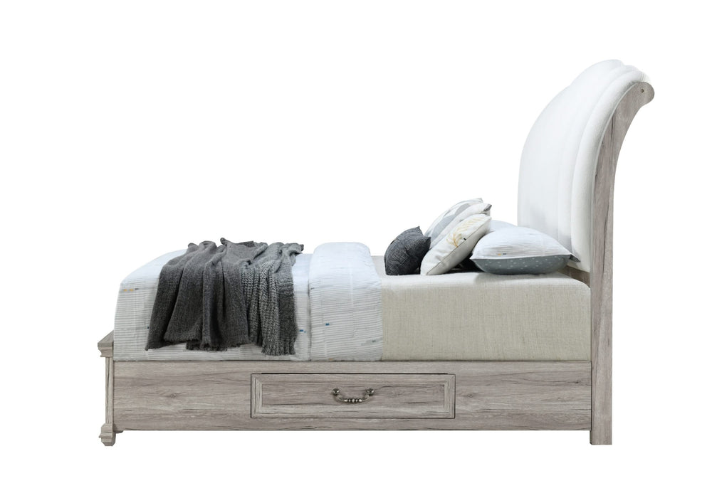 ROWAN NATURAL KING BED WITH STORAGE