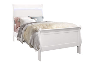 Charlie White Twin Bed