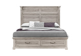 CAMA QUEEN TATUM NATURAL CON ALMACENAMIENTO