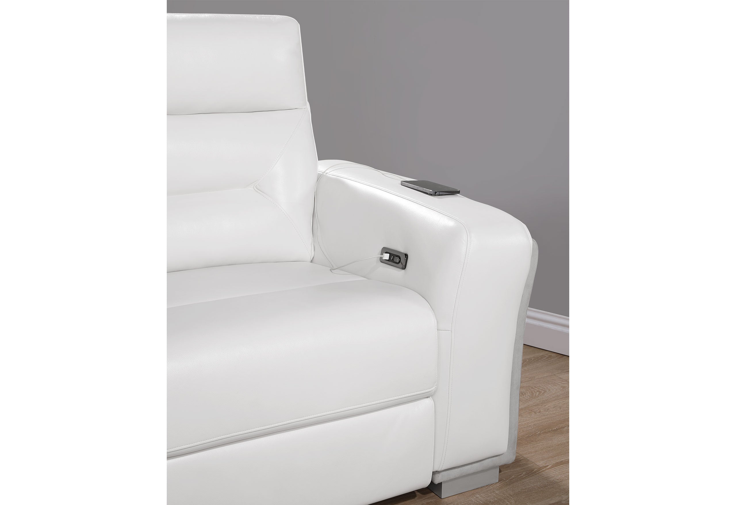 U2682 BLANCHE WHITE/GREY 33 ARMLESS CHAIR