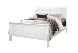 GRUPO DE CAMA COMPLETO CHARLIE WHITE CON LED