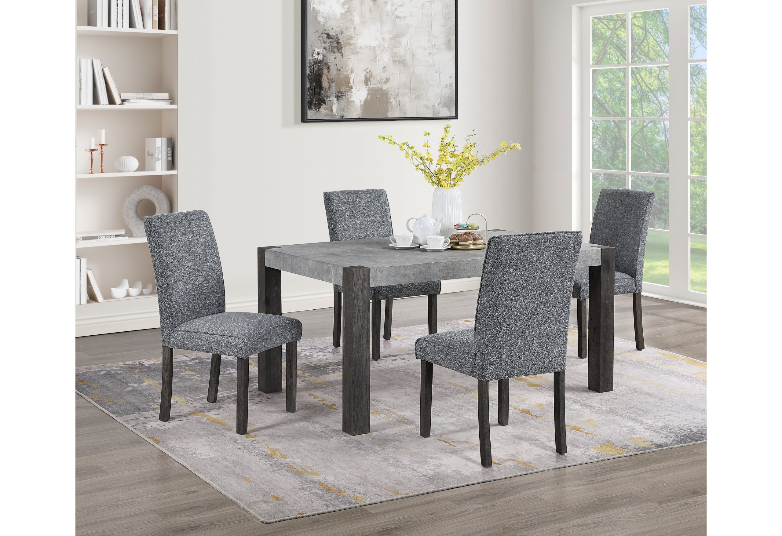 D05DT GREY DINING TABLE D40020DC GREY DINING CHAIR