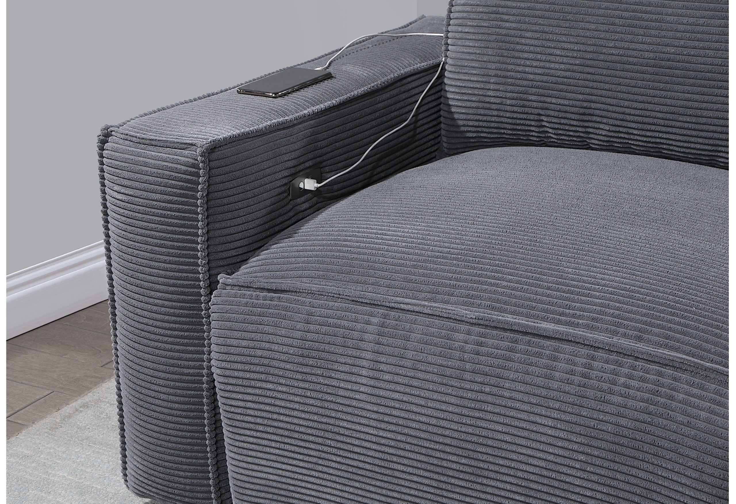 U8177 CHARCOAL SECTIONAL