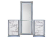 YLIME WHITE MARBLE VANITY WITH LED