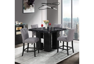 MESA DE BAR D04 NEGRA Y D8685BS GRIS