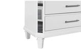 MARCO METALLIC WHITE QUEEN BED GROUP WITH LED 3D MIRROR