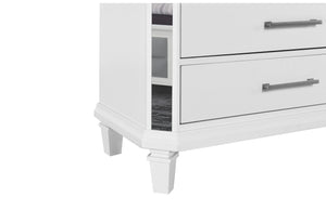 MARCO METALLIC WHITE QUEEN BED GROUP WITH LED 3D MIRROR