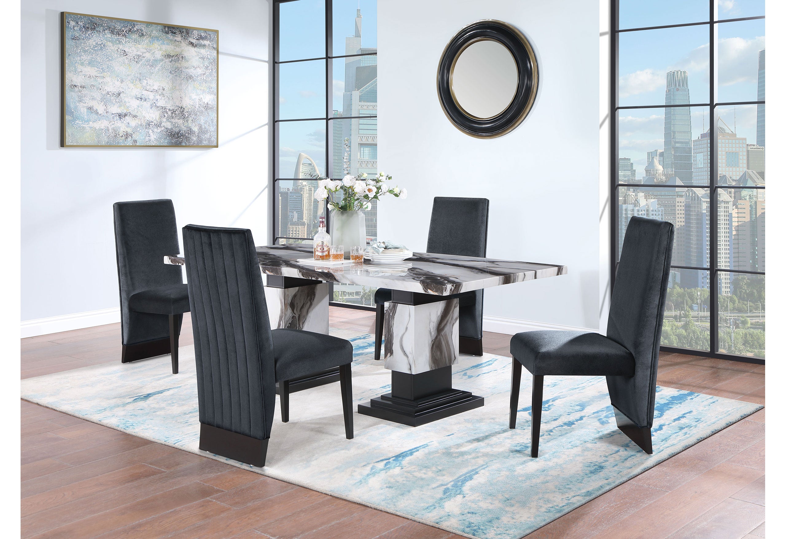 D12 Dining Set Table + Chairs