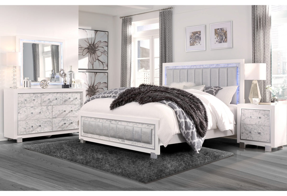 SANTORINI WHITE FULL BED GROUP