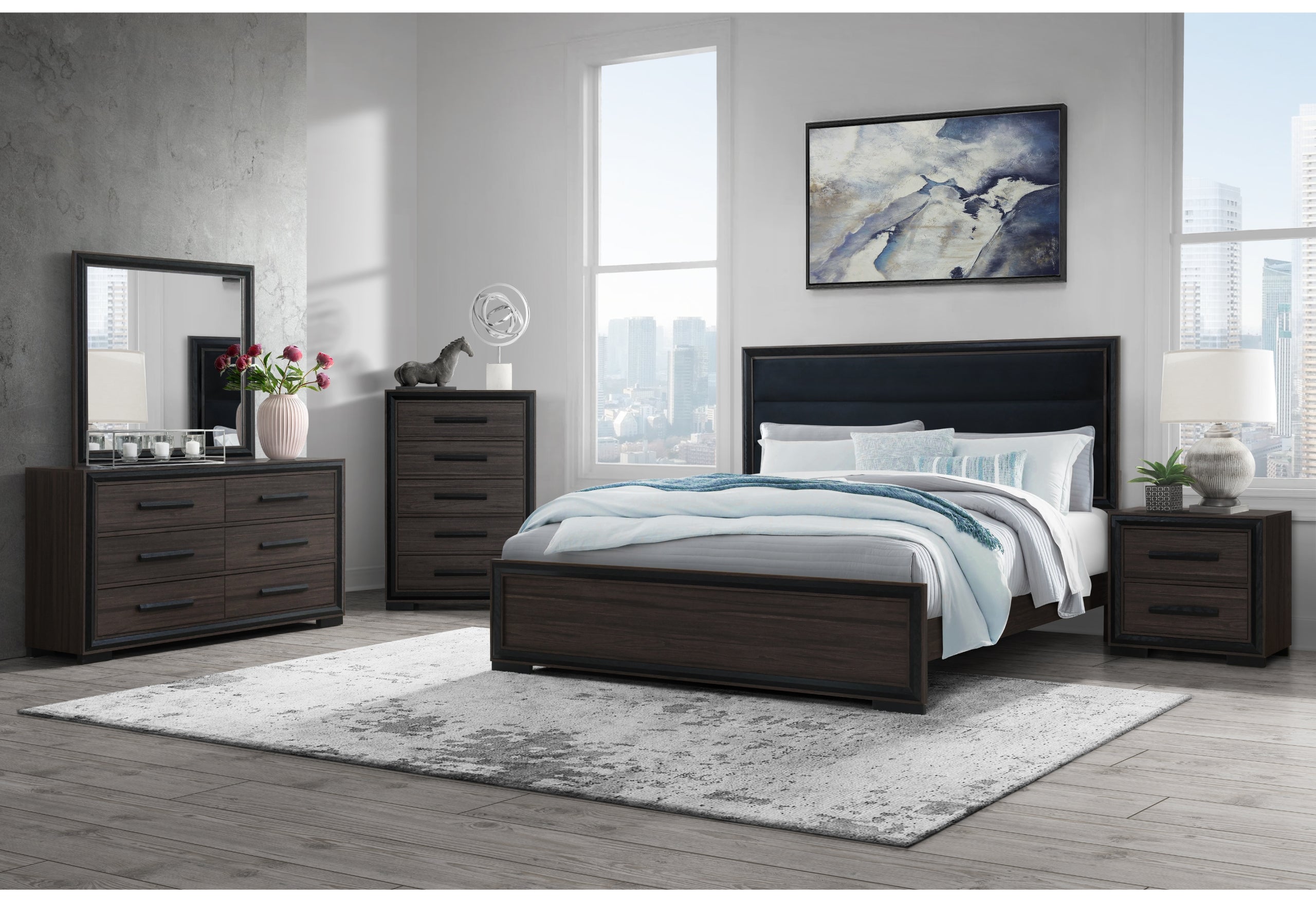 AMELIA BROWN KING BED GROUP