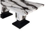 MESA DE COMEDOR D12 TAPA BLANCA/NEGRA