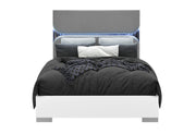 TALIA WHITE QUEEN BED WITH LED