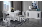 MONACO WHITE RECTANGLE BAR TABLE TOP & BASE
