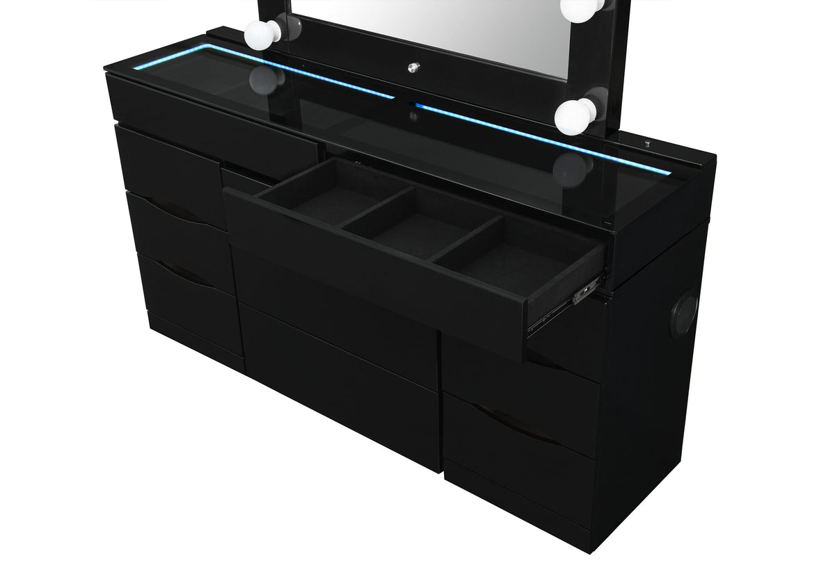ELLA BLACK VANITY WITH SPEAKER