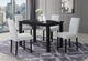 D8032 BLACK DINING TABLE & D9026 DINING CHAIR SILVER