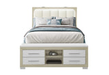CAMA QUEEN MADISON/EMMA NATURAL/BLANCA, CÓMODA, ESPEJO Y CAJÓN
