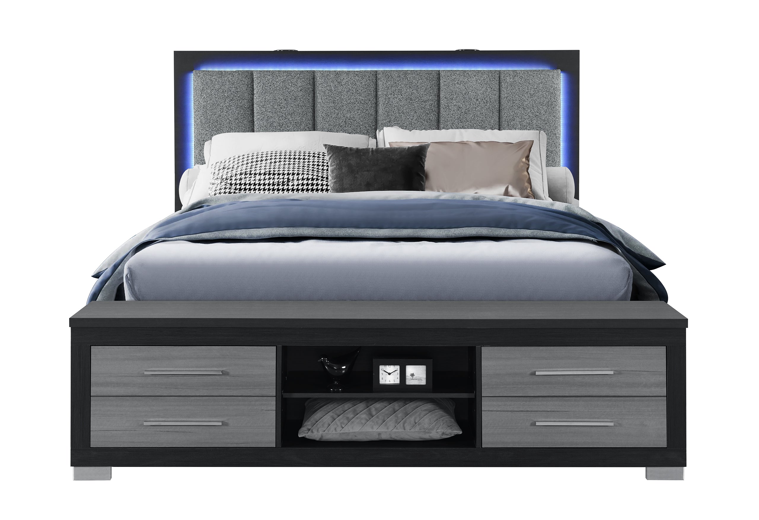 MADISON BLACK/GREY KING BED