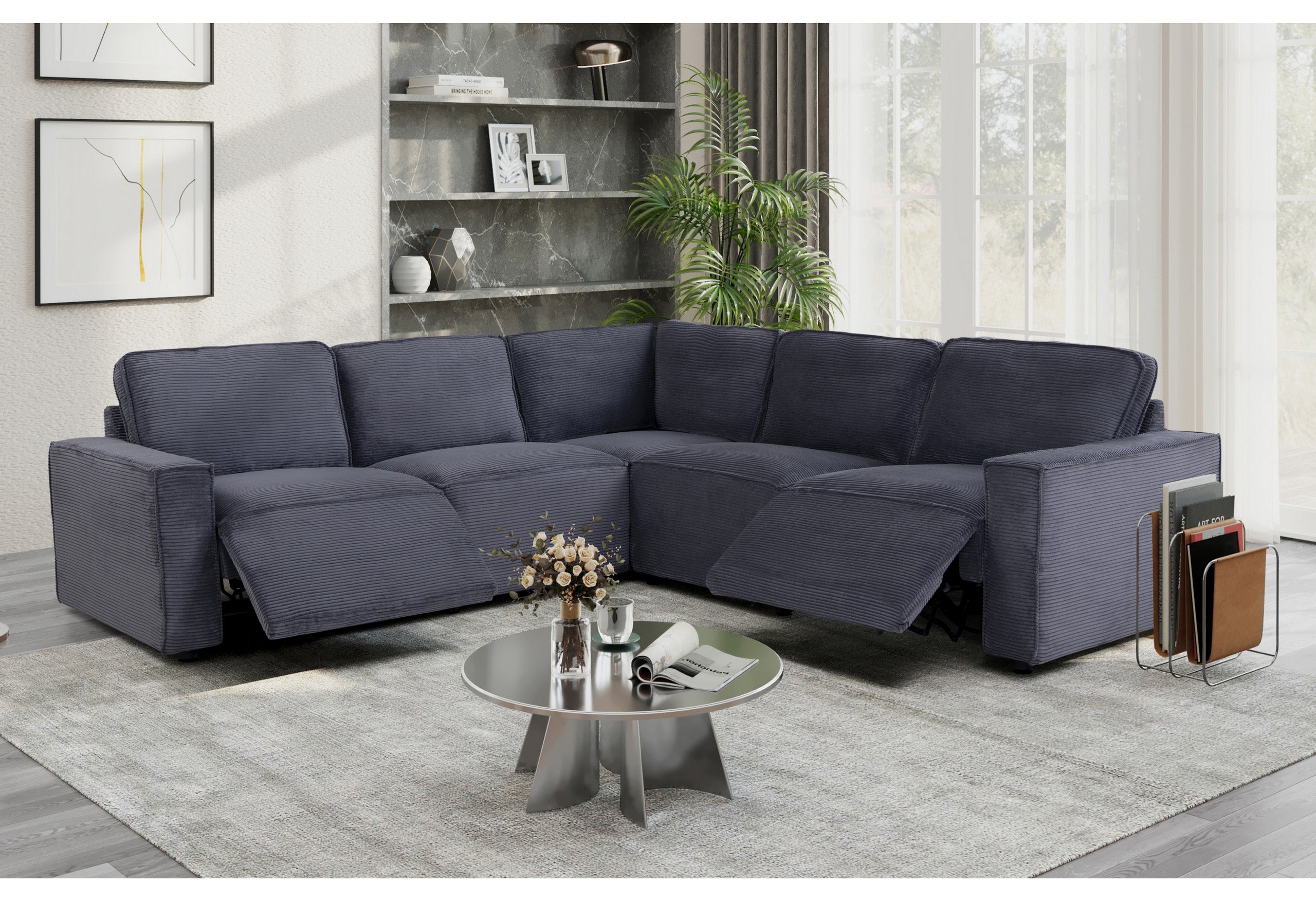 U8177 CHARCOAL SECTIONAL