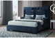 OSCAR NAVY BLUE KING BED NO WOOD TRIM