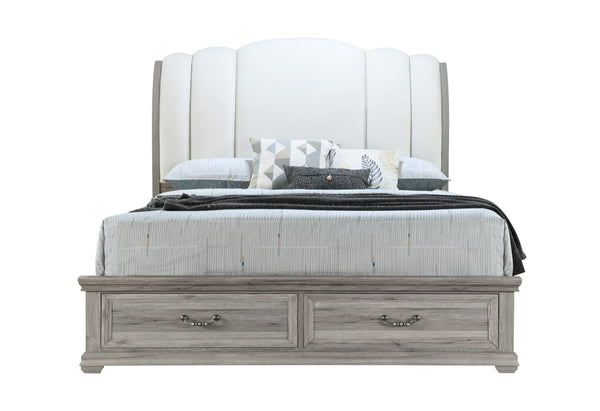 CAMA ROWAN NATURAL KING CON ALMACENAMIENTO