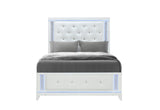 ALINA WHITE QUEEN BED  LED 5pc SET