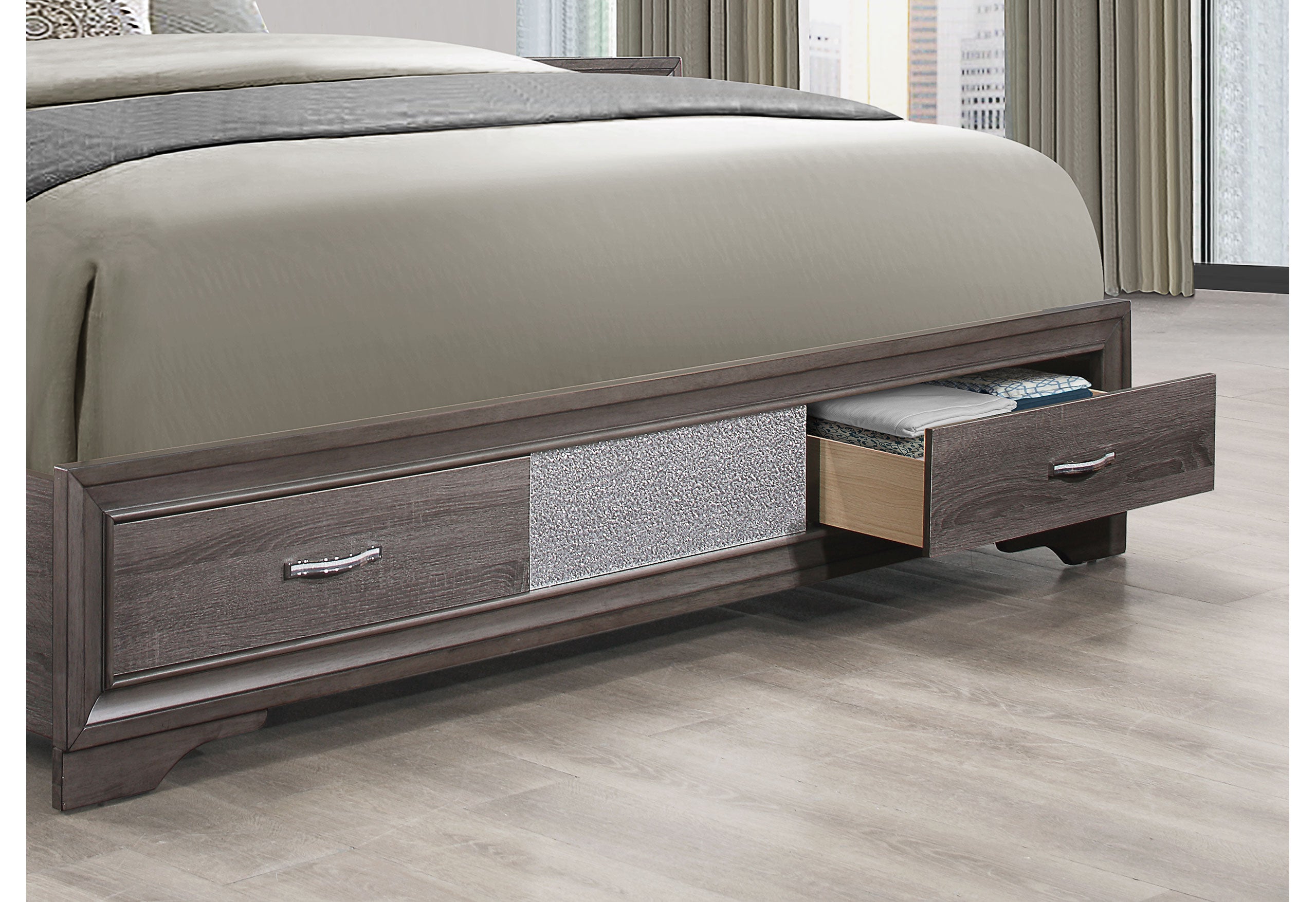 SEVILLE GREY KING BED