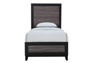 CAMA INDIVIDUAL LISBOA GRIS Y NEGRA