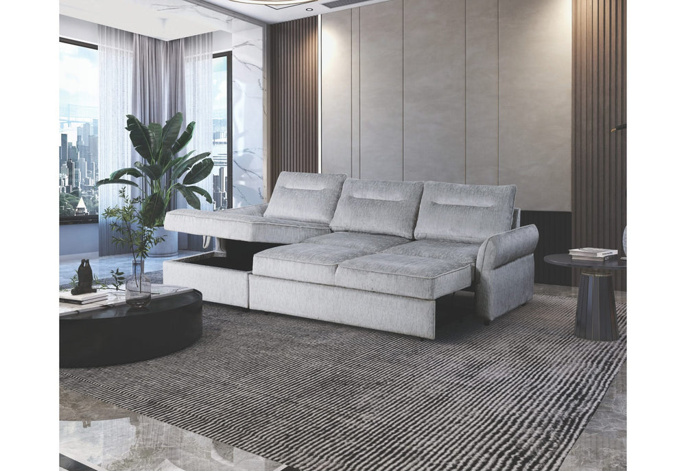 U0301 GREY PULL OUT SOFA BED