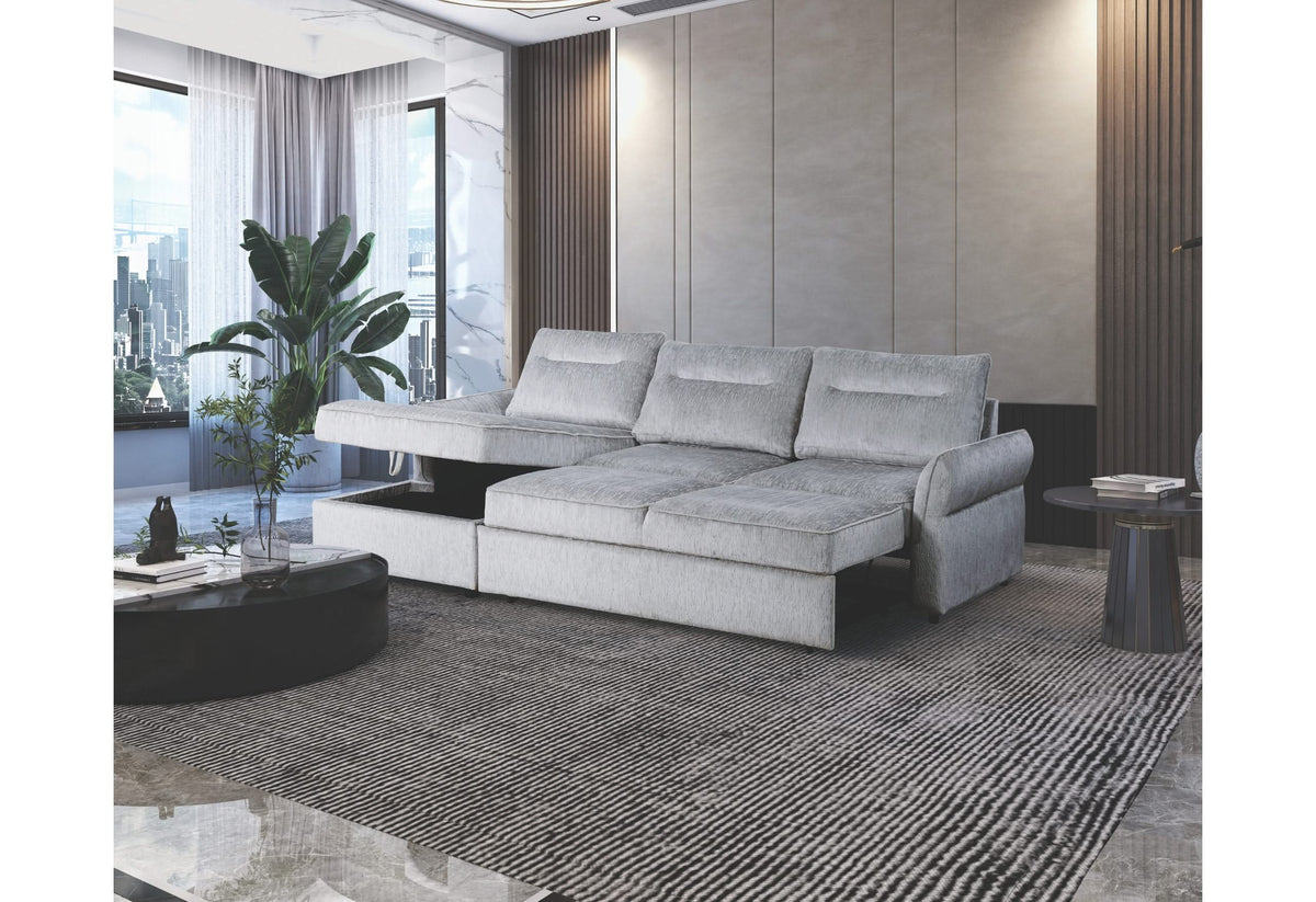 U0301 GREY PULL OUT SOFA BED