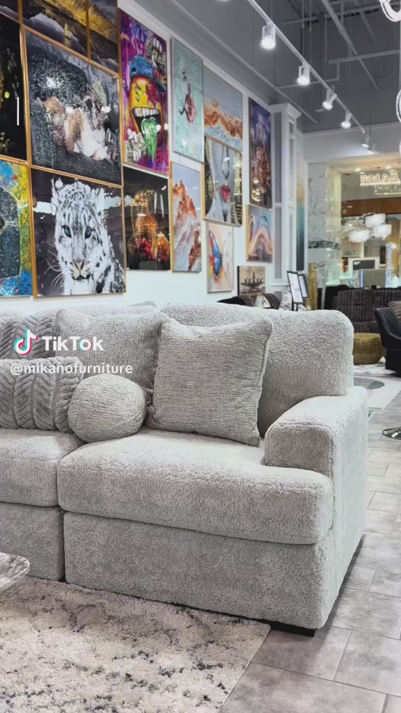 Load video: Cuddle Plush 5-Piece Sectional