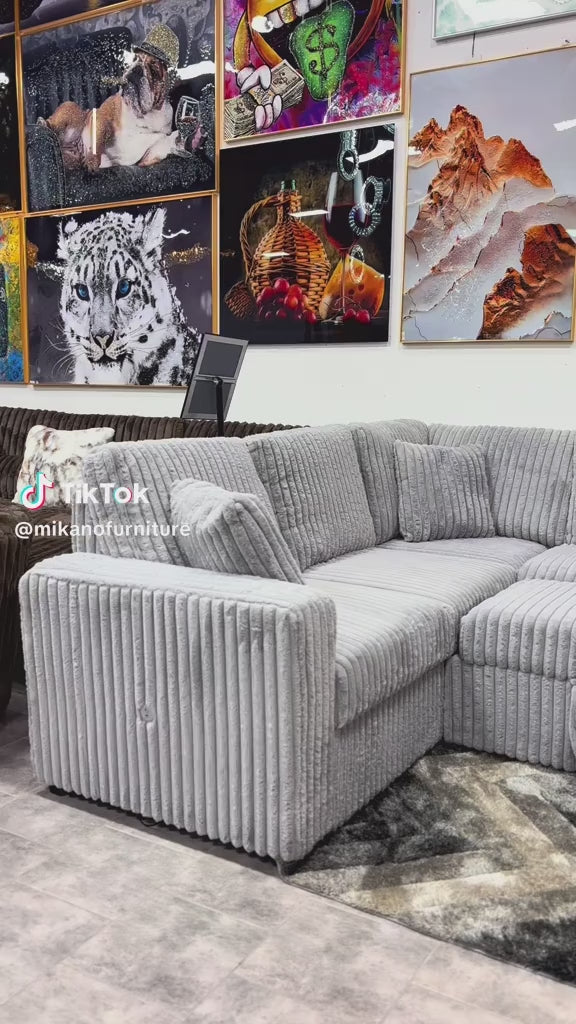 Load video: Grande Corduroy Sectional