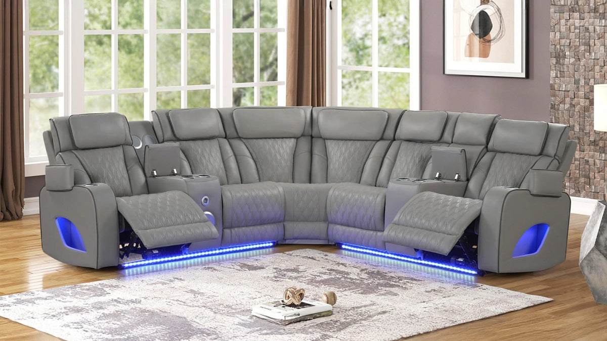 Masajeador seccional Fortuner con LED y sillones reclinables